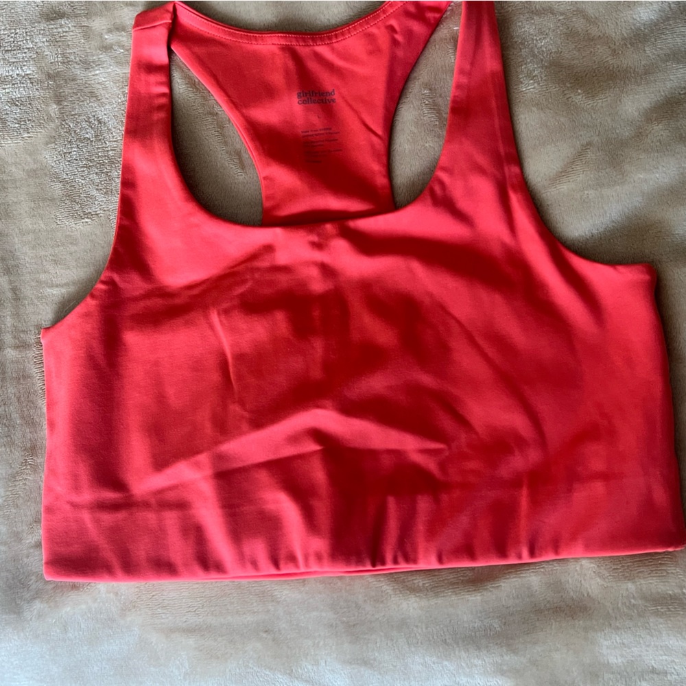 Girlfriend Collective Paloma Sports Bra, size L-minimal wear